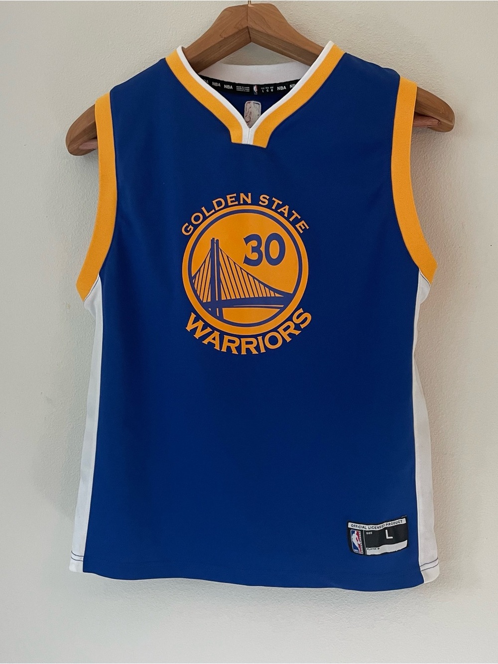 NBA Swingman Stephen Curry #30 GS Warriors Basketball Jersey Size L Youth
